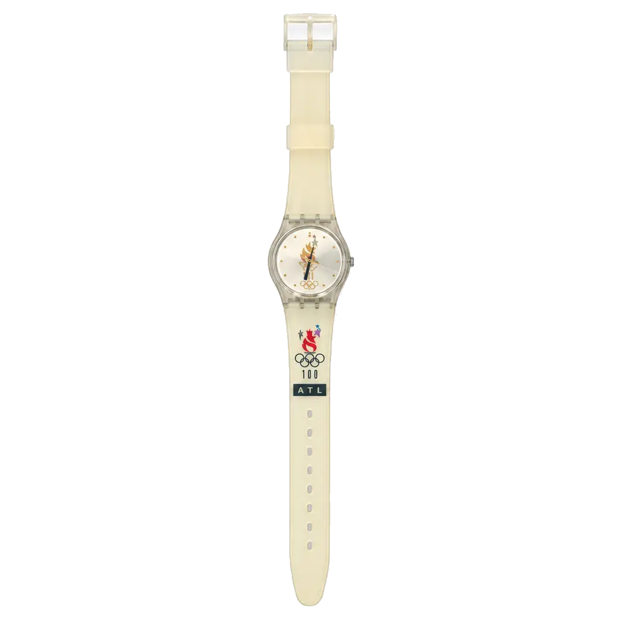 Swatch Atlanta 1996 Olympic Games watch with light strap